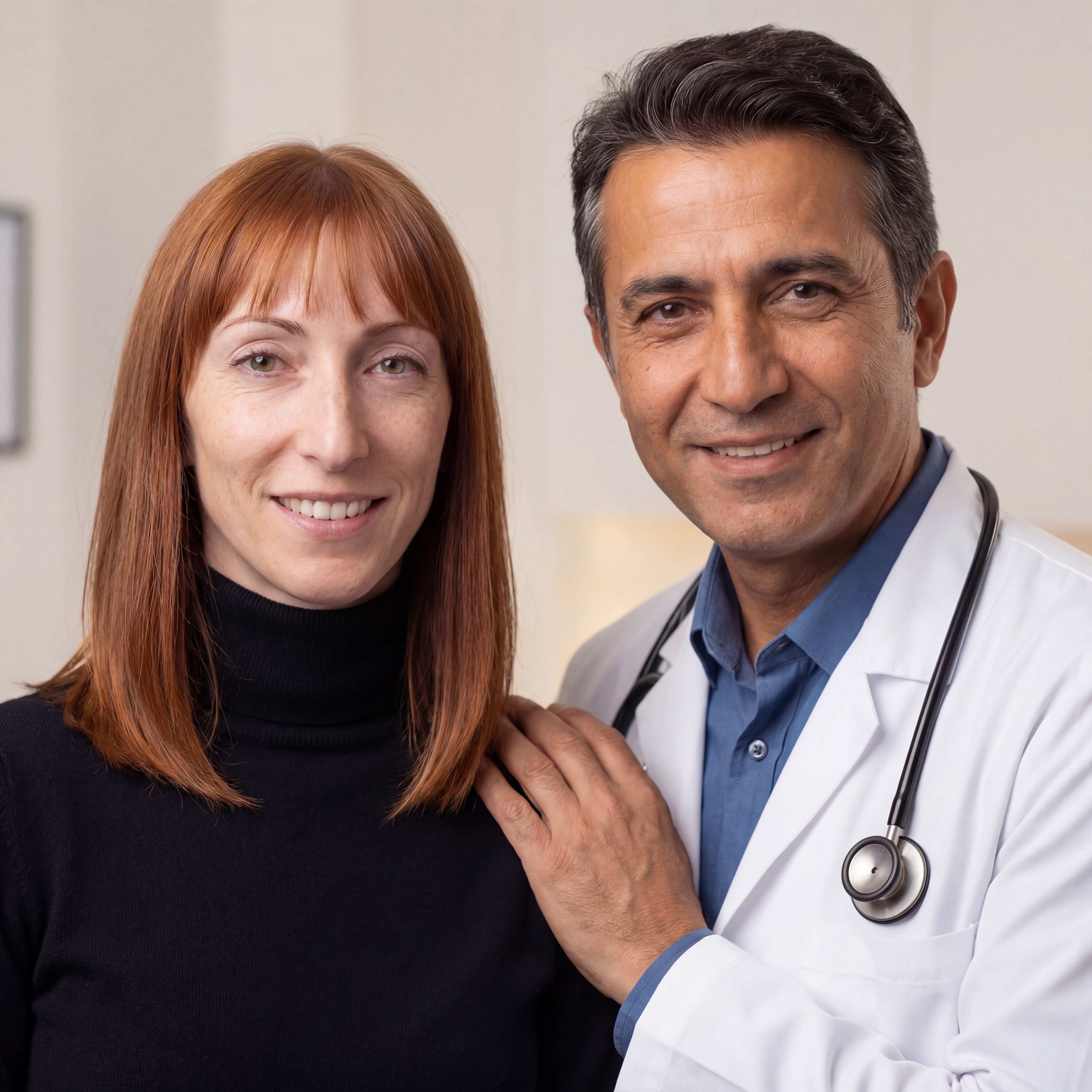 Patient and surgeon reviewing Rhinoplasty plan together in Istanbul