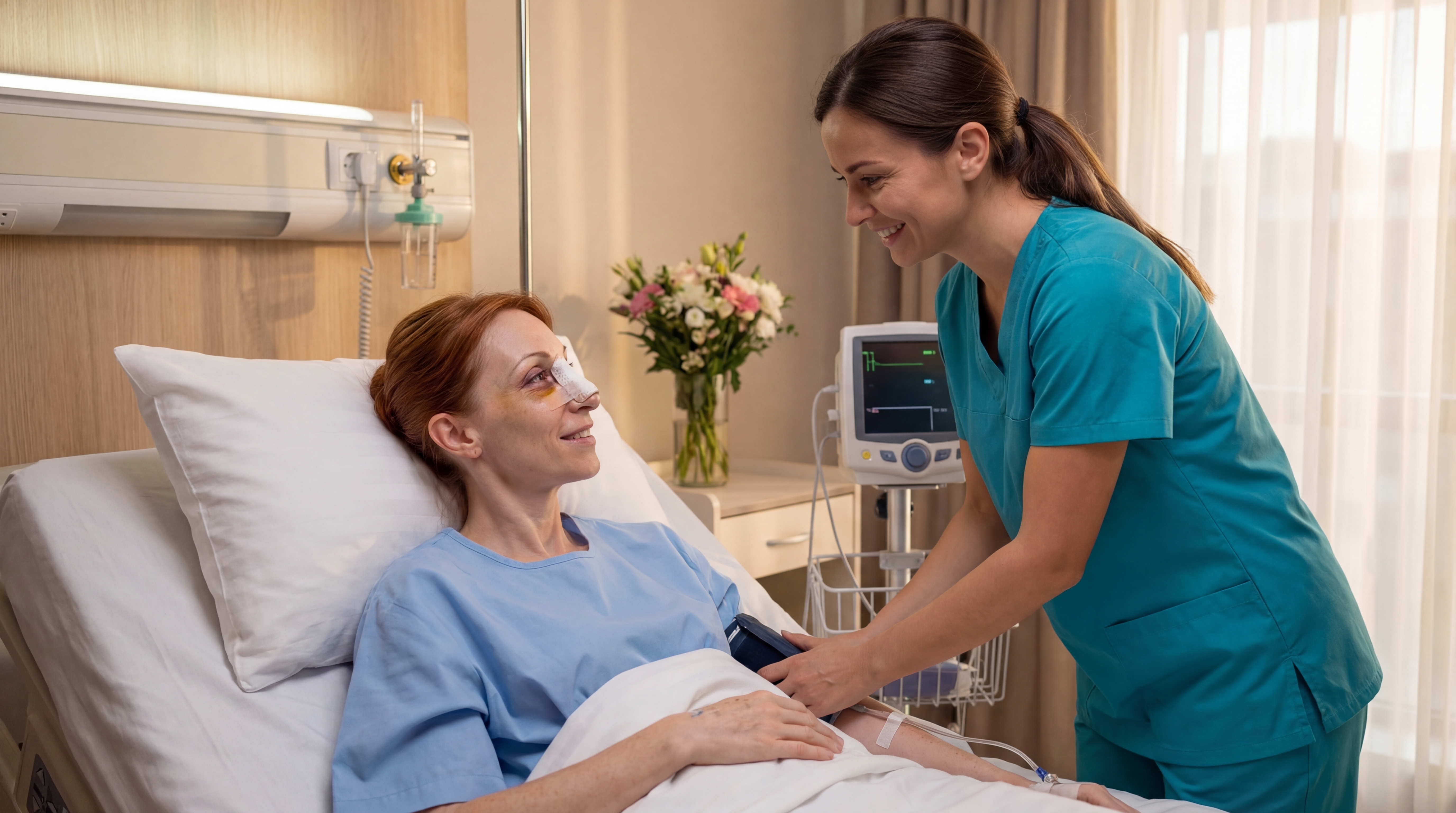 Nursing care after Rhinoplasty surgery in Istanbul Turkey