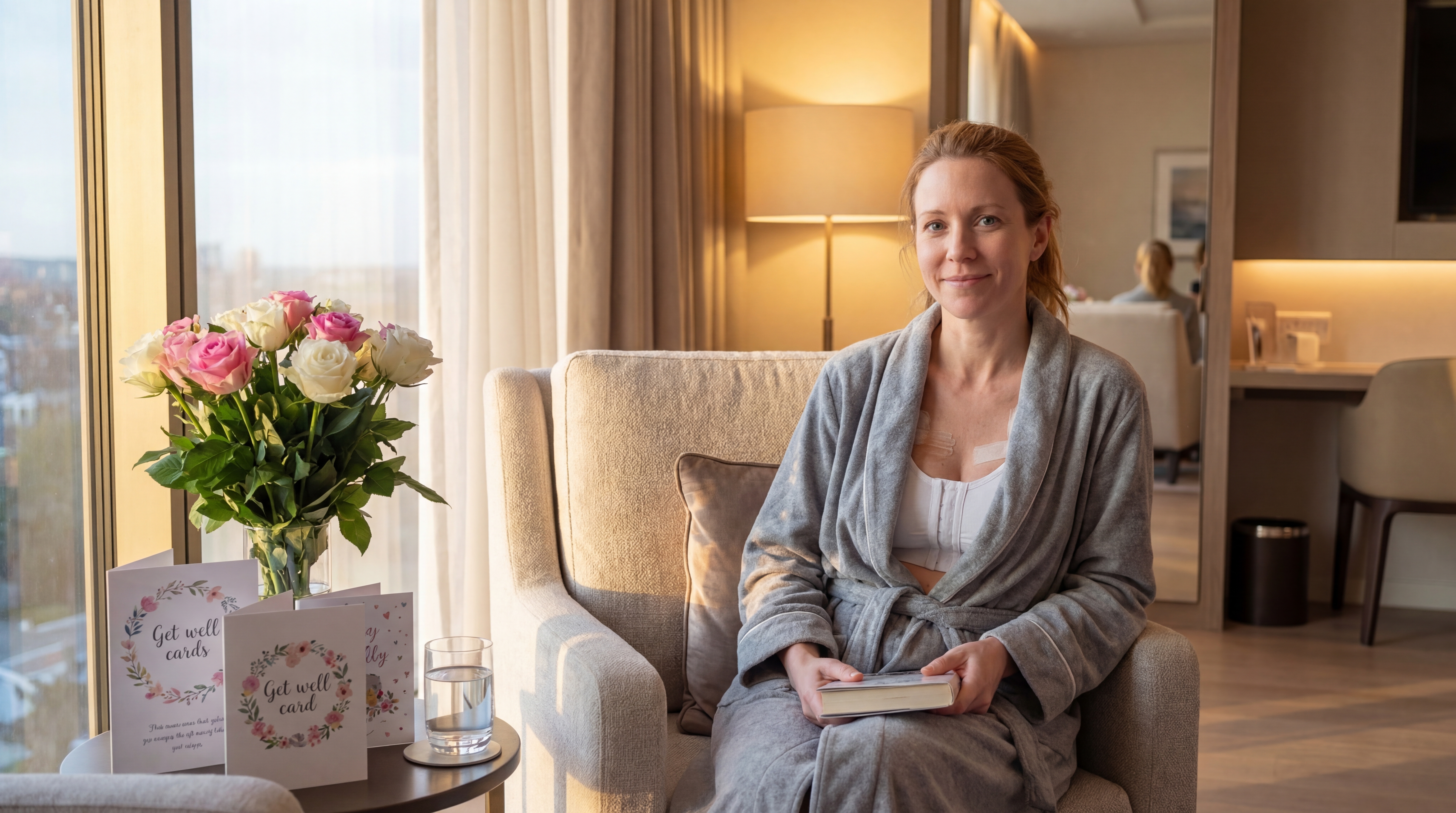 Day 2 recovery after Breast Augmentation in Istanbul — patient relaxing comfortably