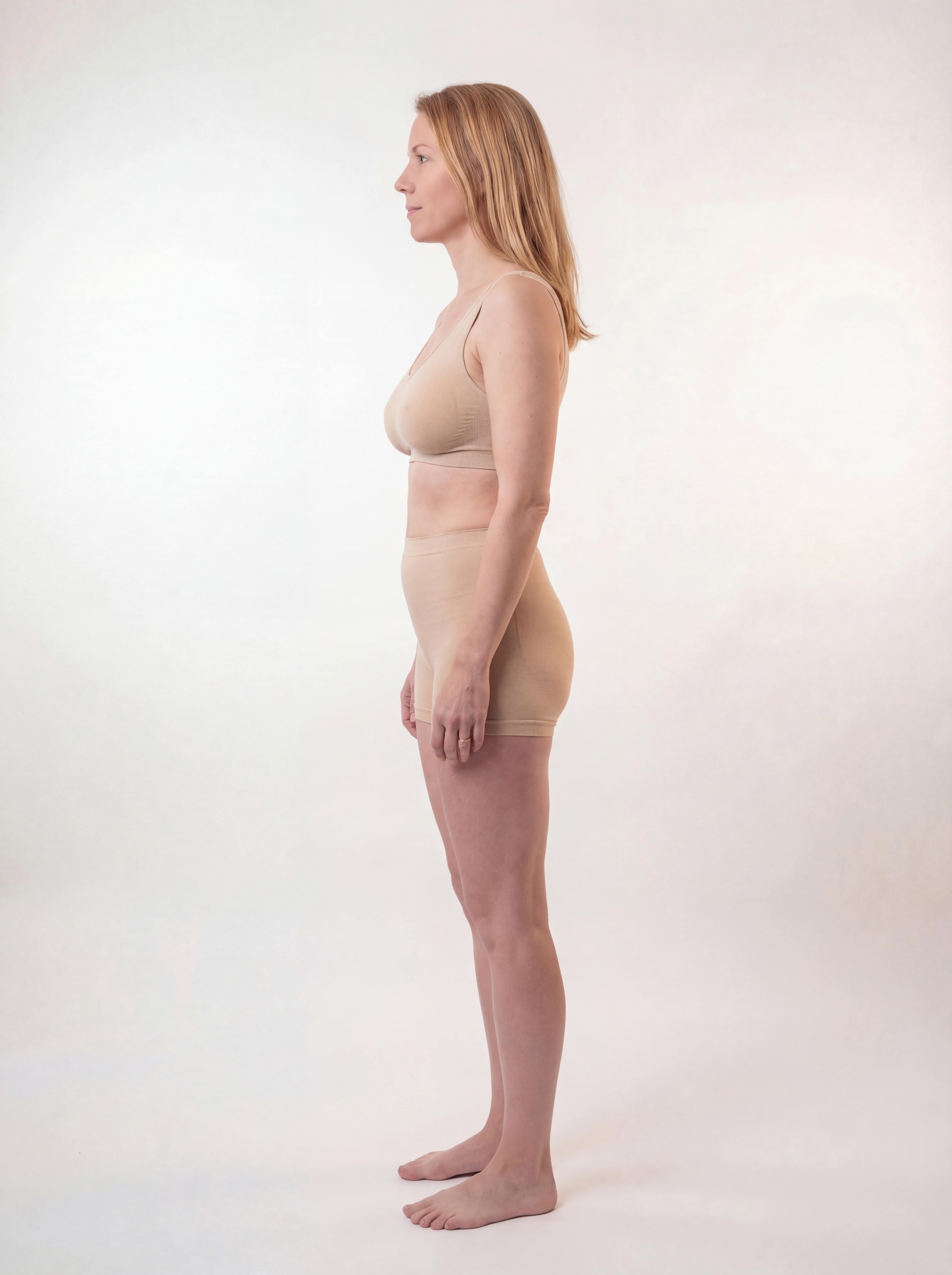 Pre-operative side view documentation for Breast Augmentation in Istanbul Turkey